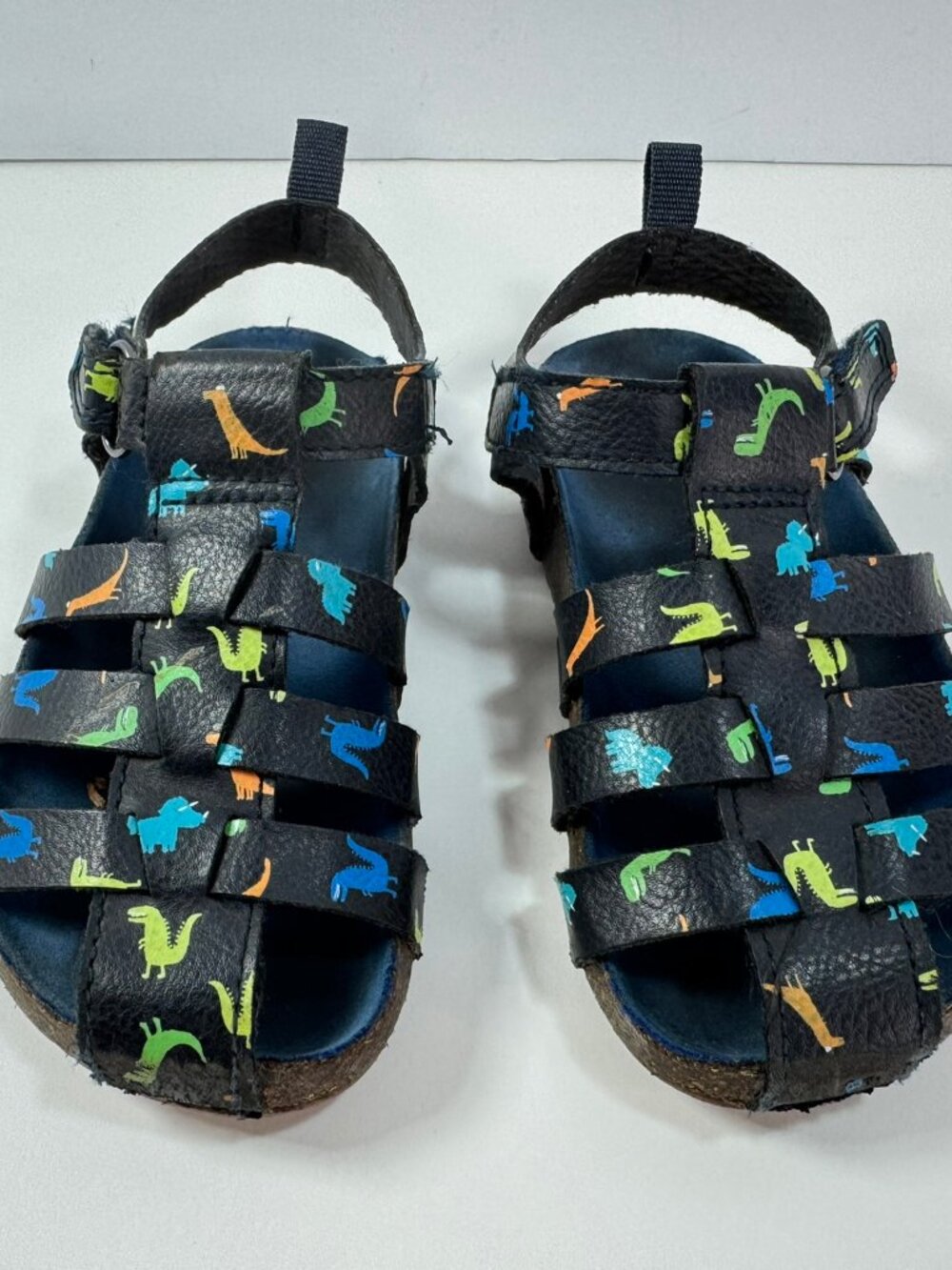Carter's Dinosaur Fisherman Sandals Dark Blue sz 9